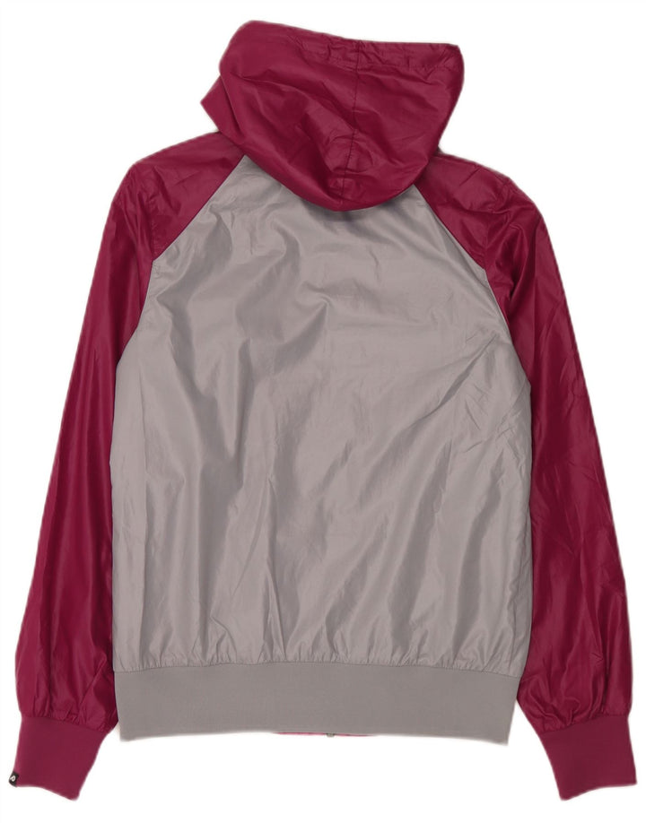Giacca antipioggia con cappuccio da donna Nike UK 14 Poliestere color block rosa medio