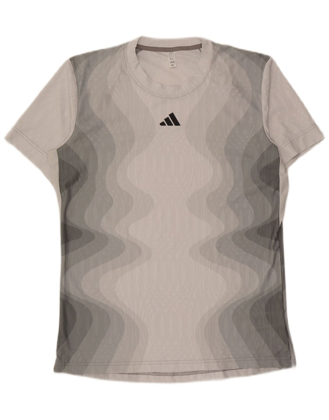 T-shirt grafica Adidas da uomo Aeroready, grande, in poliestere tie-dye grigio