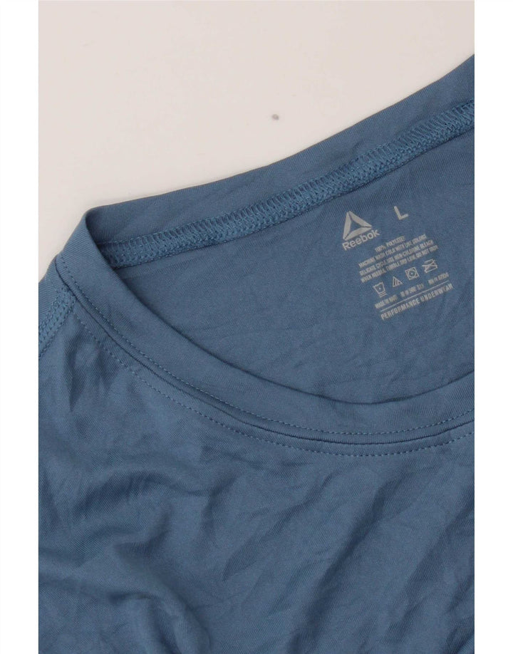 T-shirt da uomo Reebok Top Large blu in poliestere