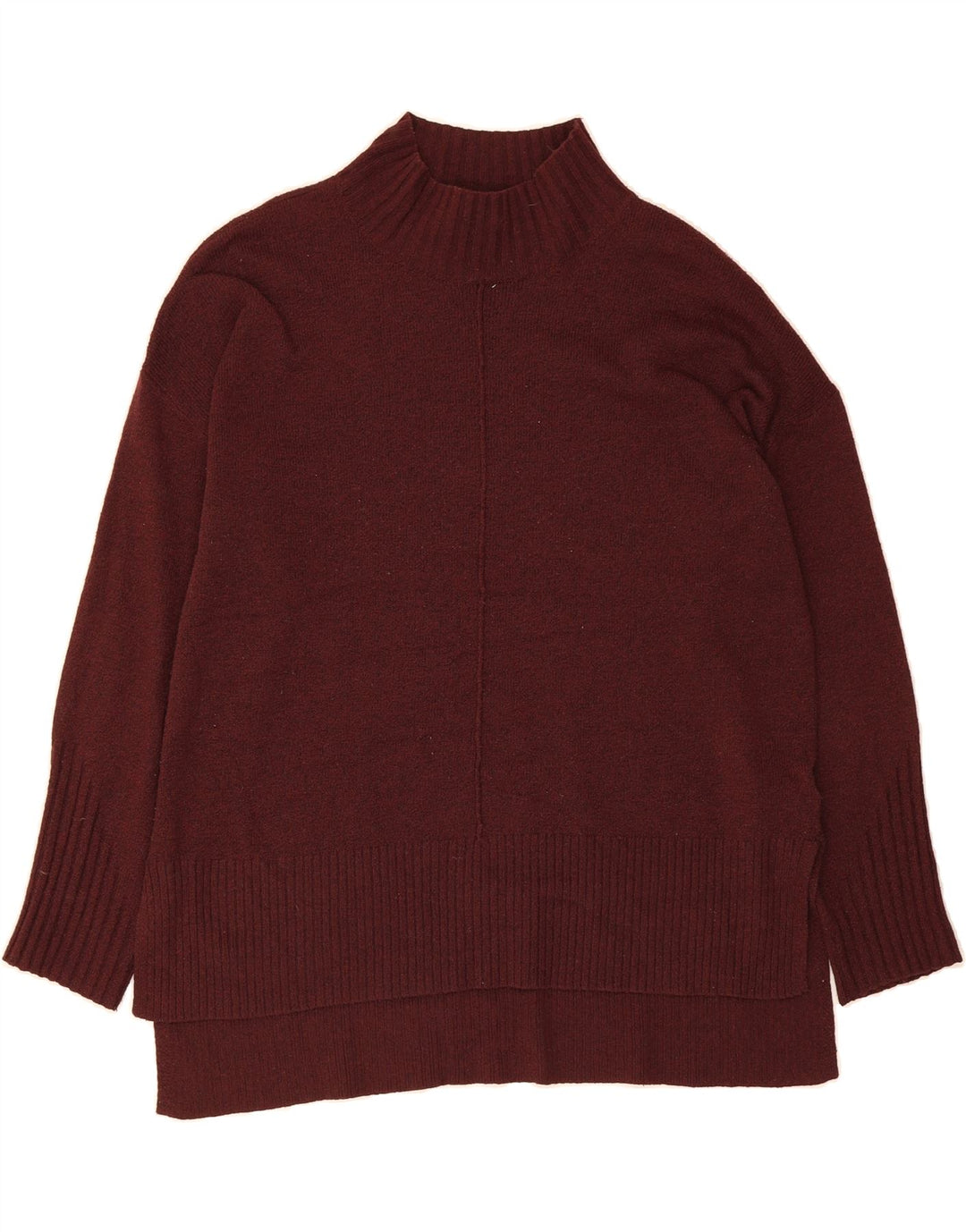 OASIS Womens Turtle Neck Jumper Sweater UK 16 Large Maroon Polyester Vintage Oasis and Second-Hand Oasis from Messina Hembry 
