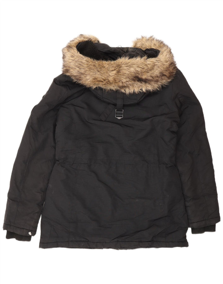 Giacca Parka da donna Superdry UK 12 Medium Black Winter