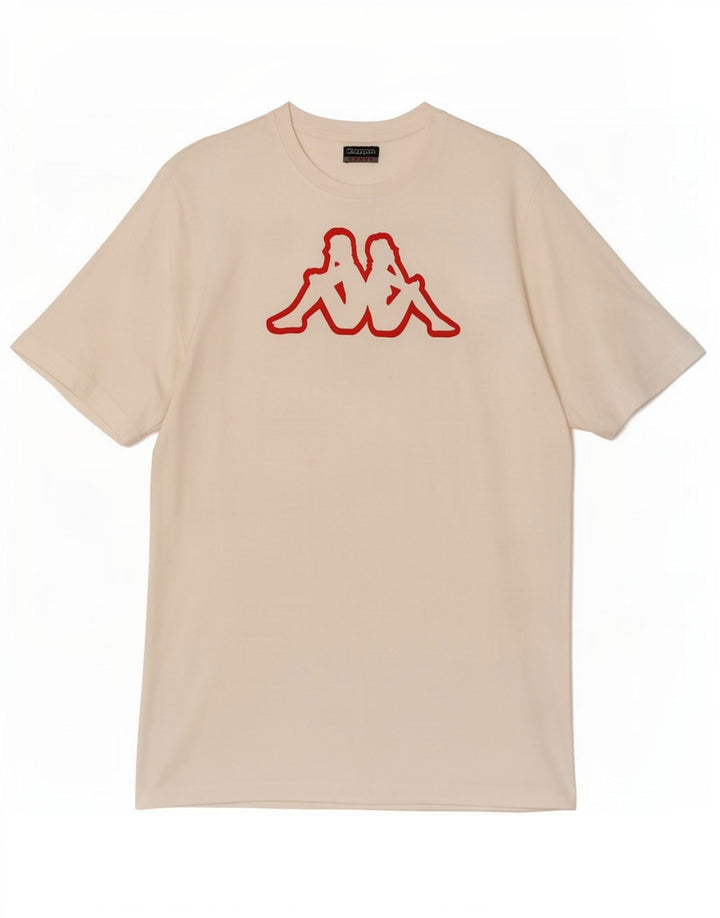 T-shirt grafica da uomo Kappa Top grande in cotone bianco