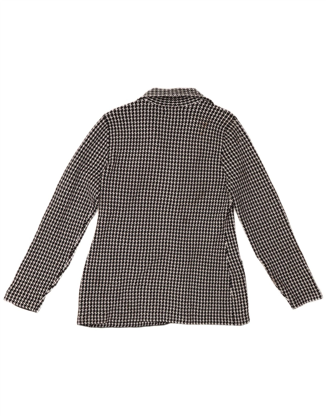 CHAPS Giacca da donna in maglia a 3 bottoni lavorata a maglia UK 12 media pied de poule nera