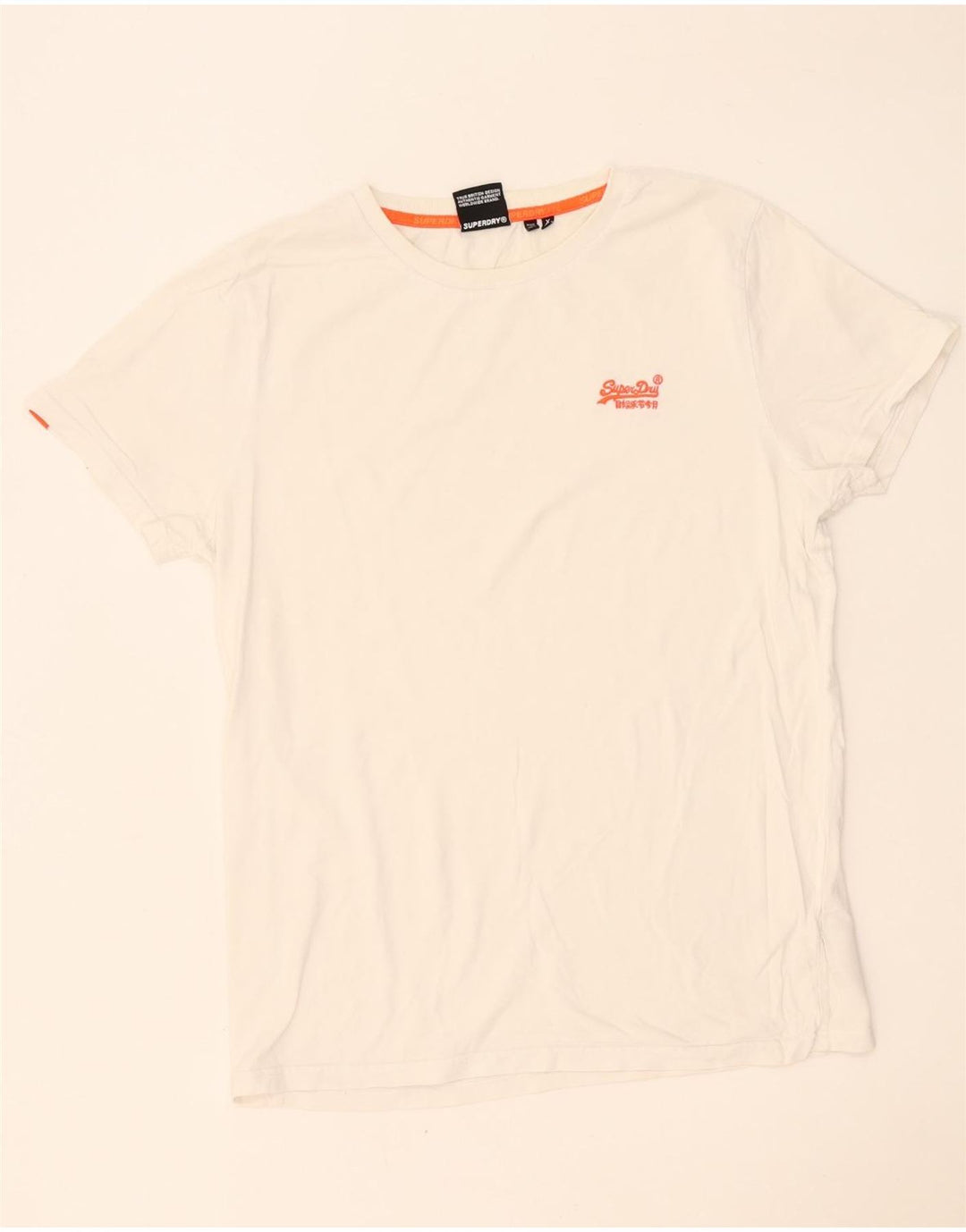 T-shirt da uomo Superdry Top XL in cotone bianco