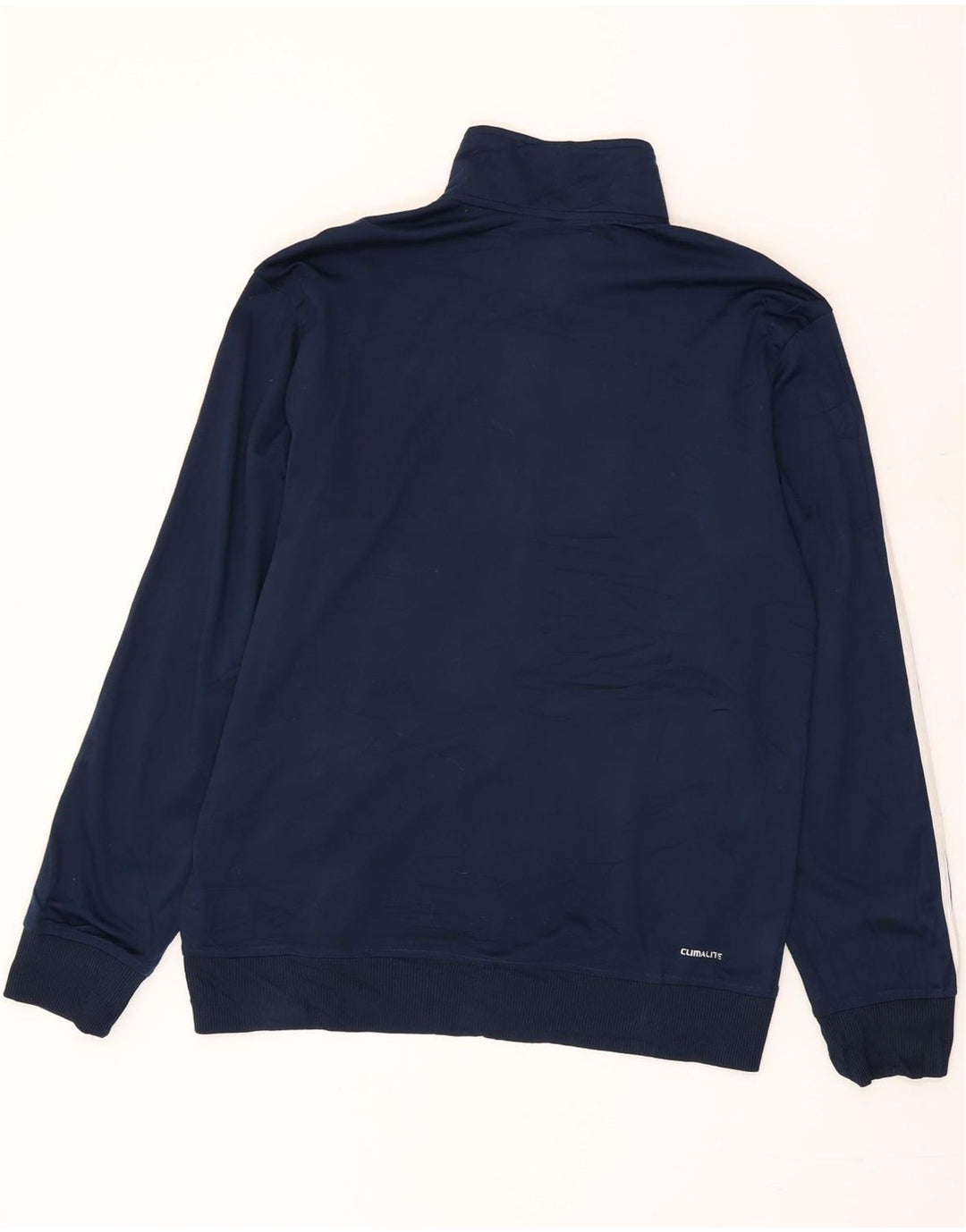 Giacca superiore della tuta da uomo Adidas Climalite media poliestere blu navy