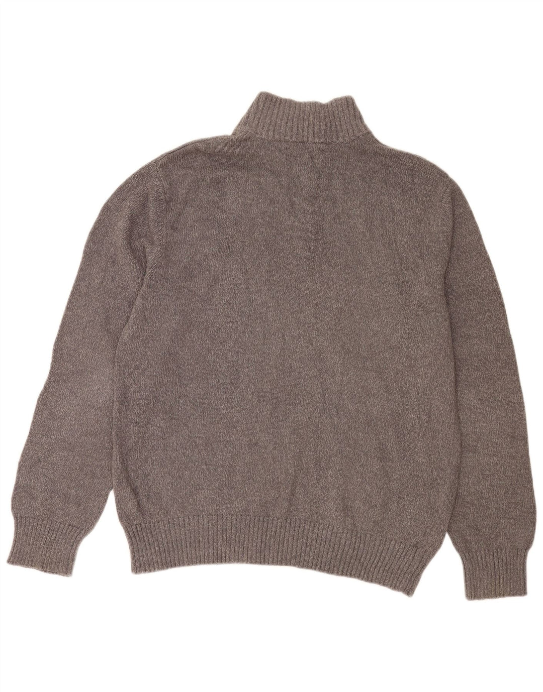 Eddie Bauer Maglione da uomo con zip sul collo, grande cotone chiazzato grigio