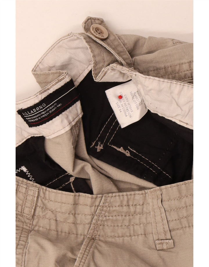 Pantaloncini cargo da uomo Billabong W34 grandi in cotone beige