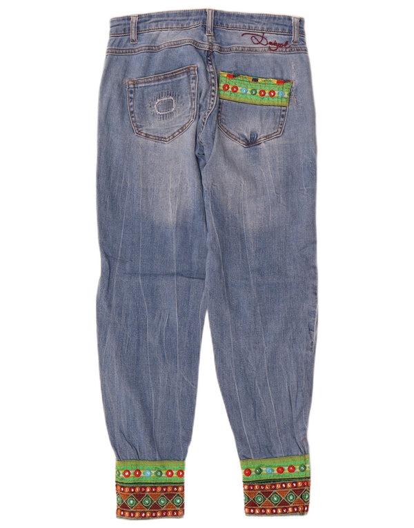 Desigual Pantaloni da jogging da donna Jeans affusolati W24 L27 Patchwork blu
