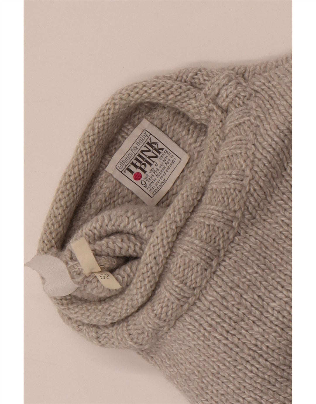 Maglione maglione girocollo da uomo Think Pink IT 52 Large Grigio