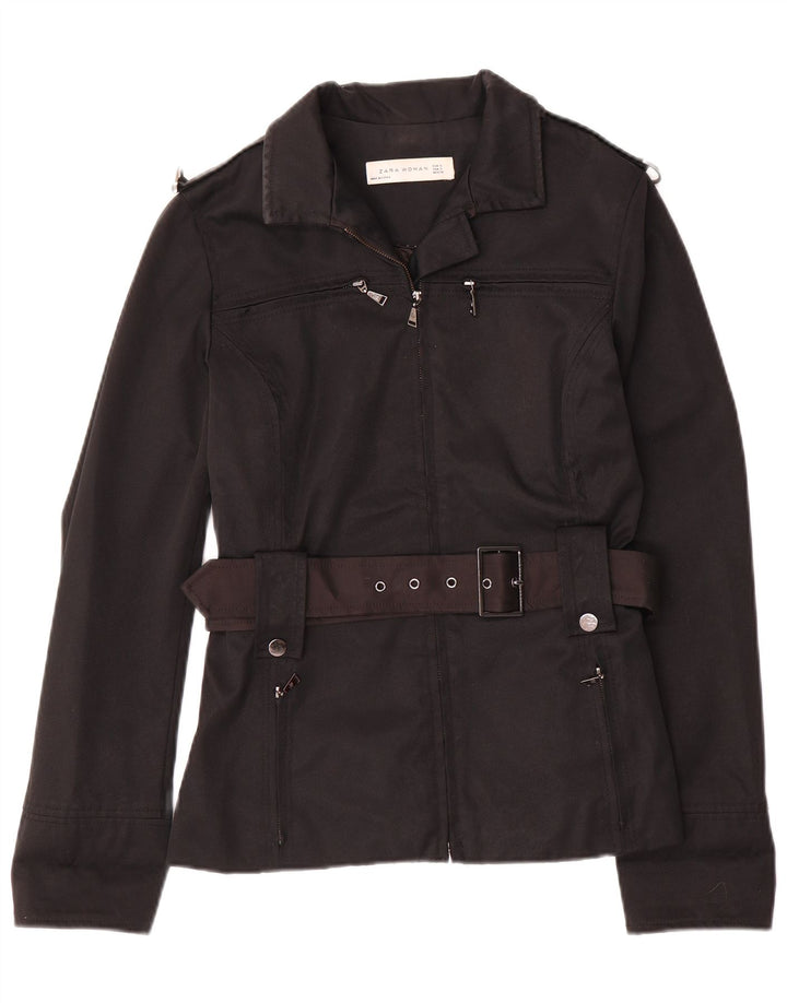 Giacca militare Zara da donna UK 10 piccola nera