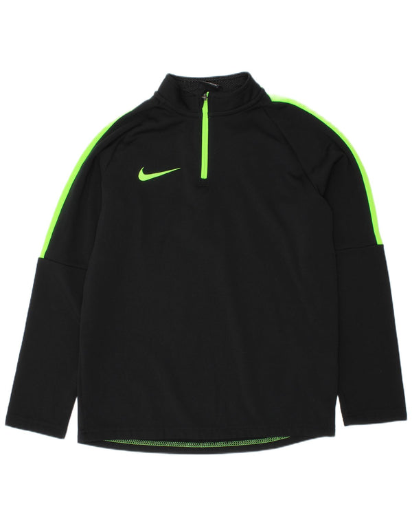 Top della tuta pullover Nike da ragazzo Dri Fit 8-9 anni Small Black Colourblock