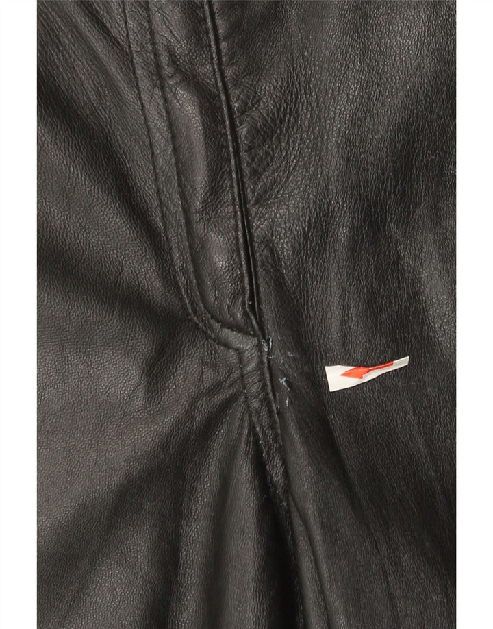 Pantaloni in pelle affusolati da donna Scirocco IT 42 Medium W30 L29 Pelle nera