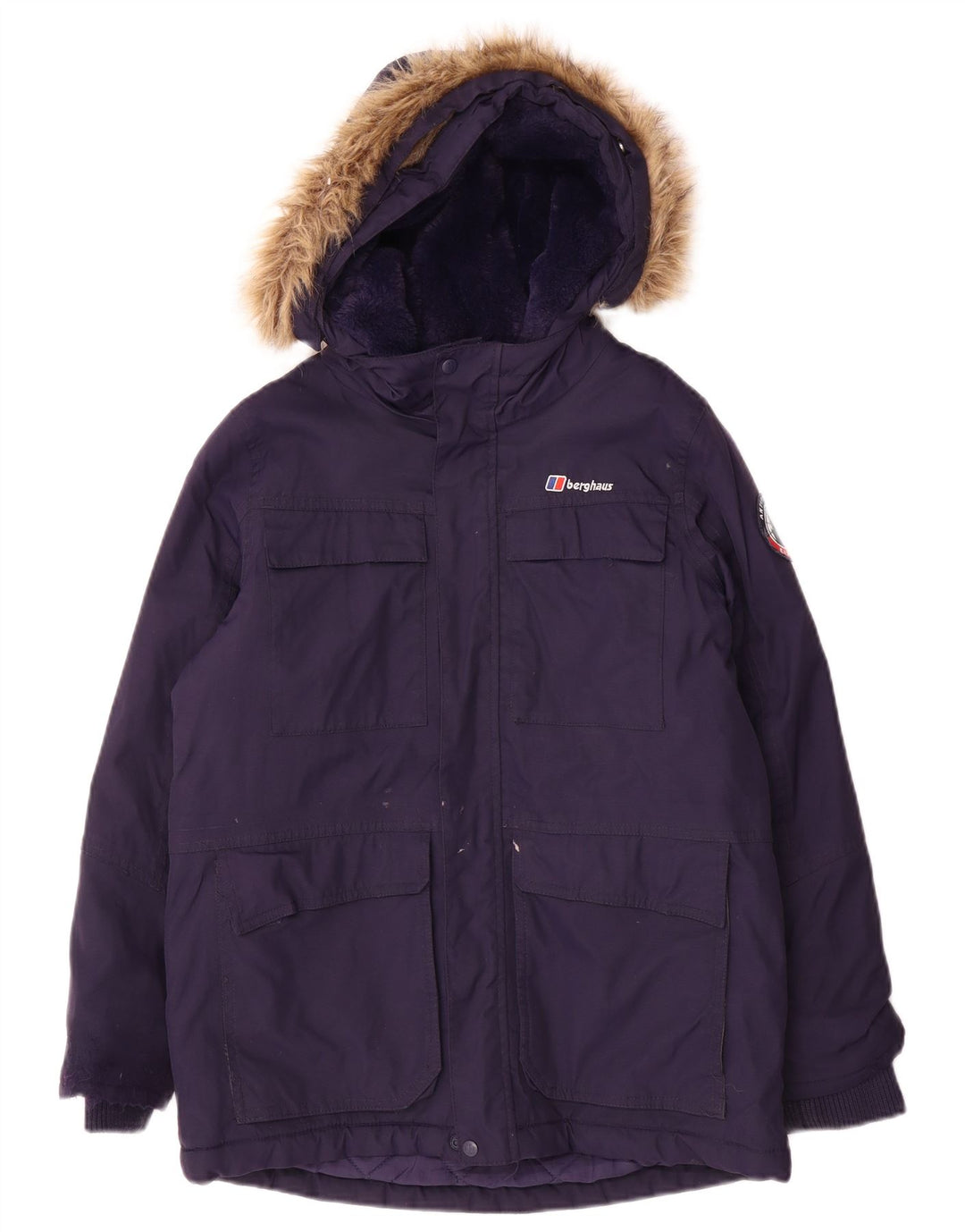 Giacca Parka con cappuccio per ragazzi Berghaus 11-12 anni blu navy in poliammide