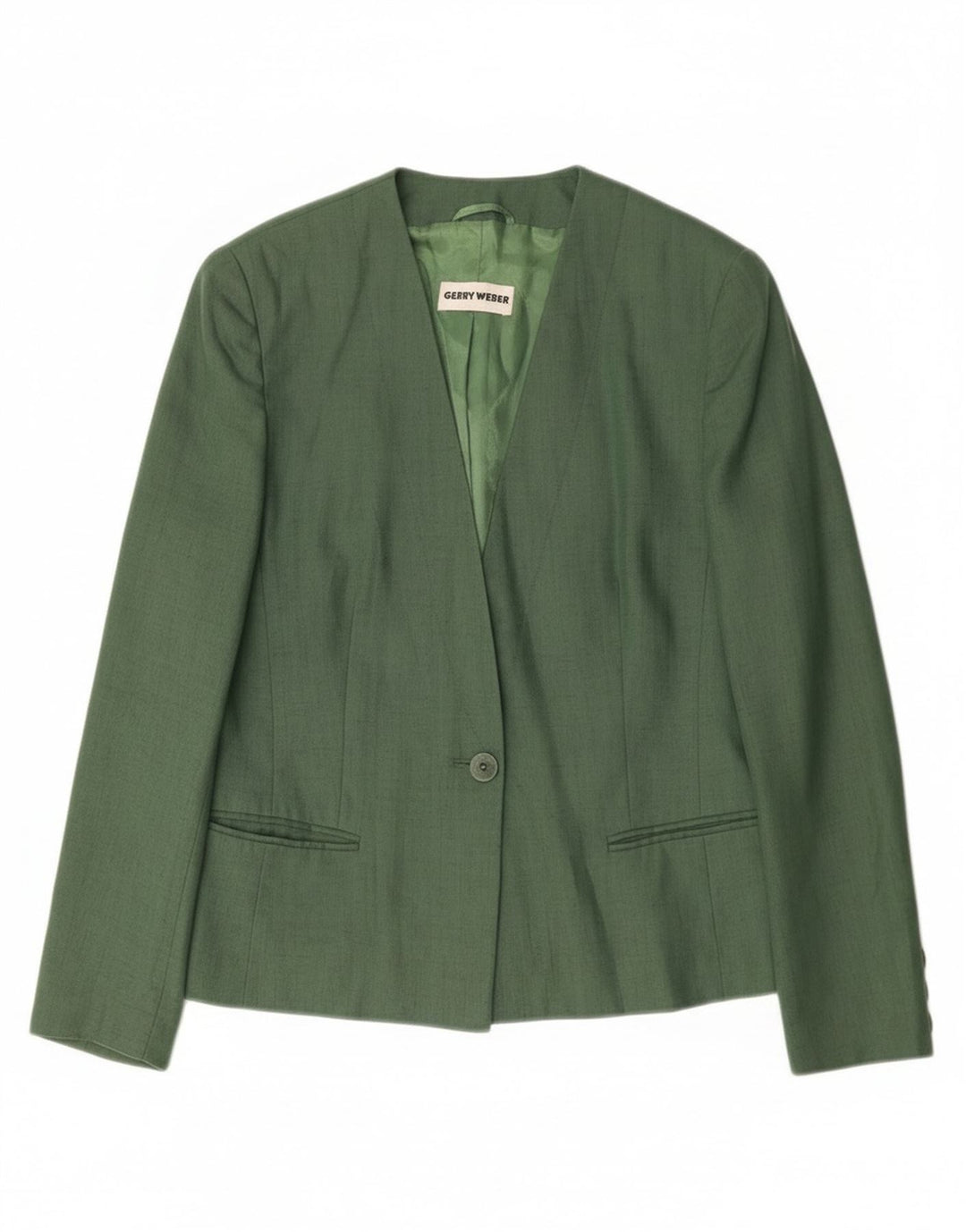 Giacca blazer da donna a 1 bottone Gerry Weber EU 38 Lino verde medio