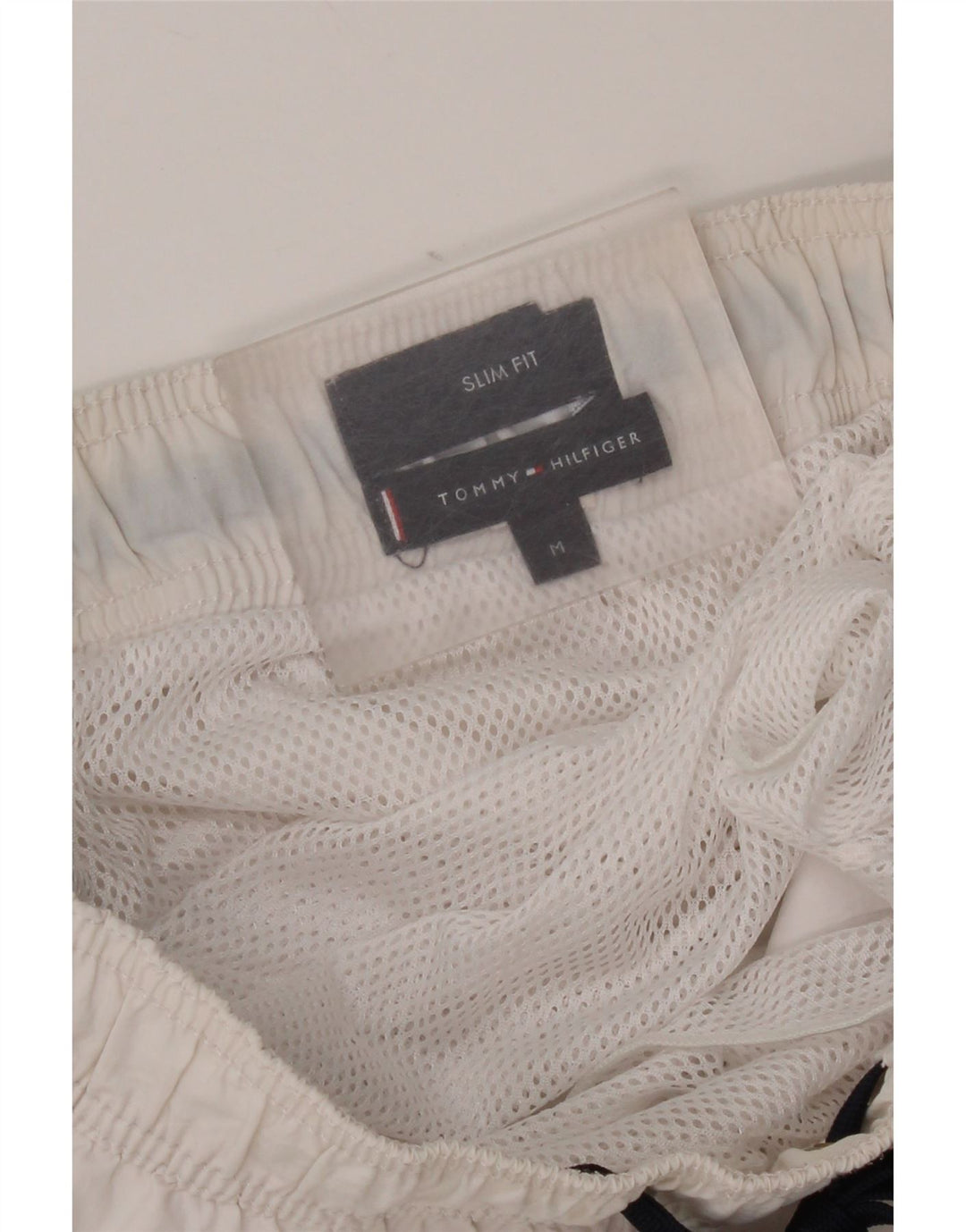 Pantaloncini da bagno grafici da donna Tommy Hilfiger UK 12 Medium White