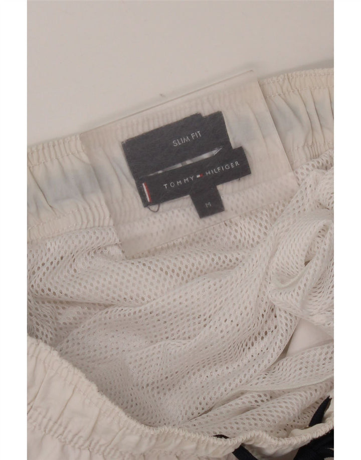 Pantaloncini da bagno grafici da donna Tommy Hilfiger UK 12 Medium White