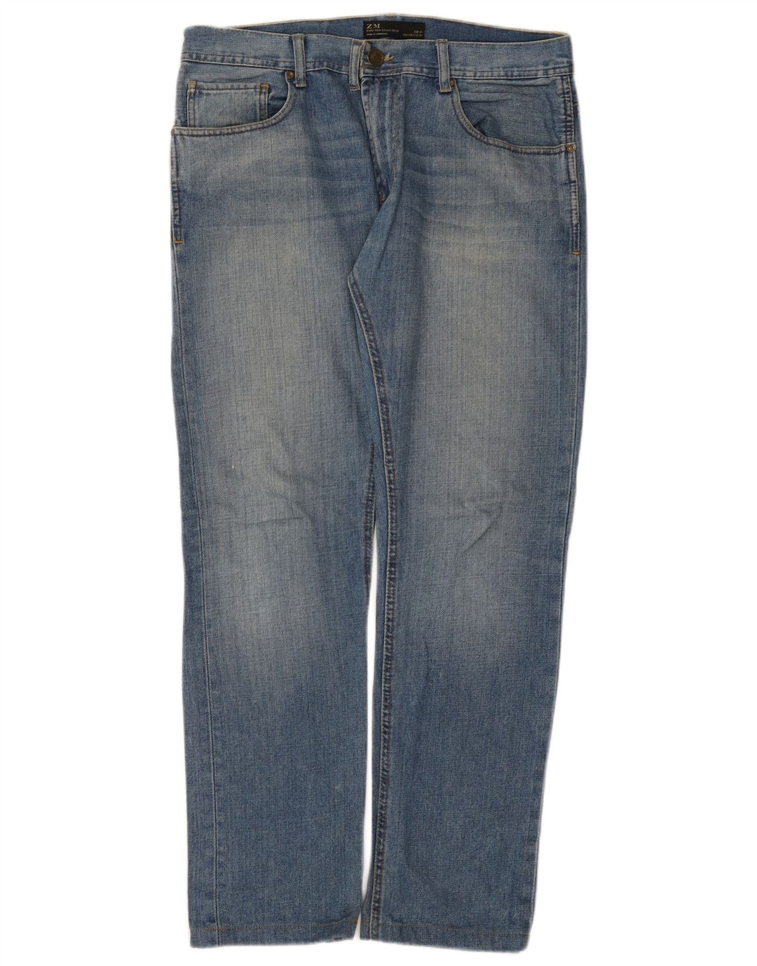 Jeans dritti da uomo Zara EU 34 Large W34 L31 Blu