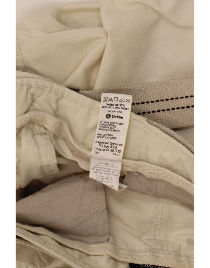 MARKS & SPENCER Bermuda cargo da uomo W38 XL Cotone beige