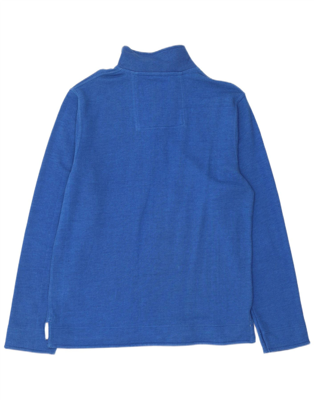 Crew Clothing Felpa con collo con zip da uomo Maglione in cotone blu medio