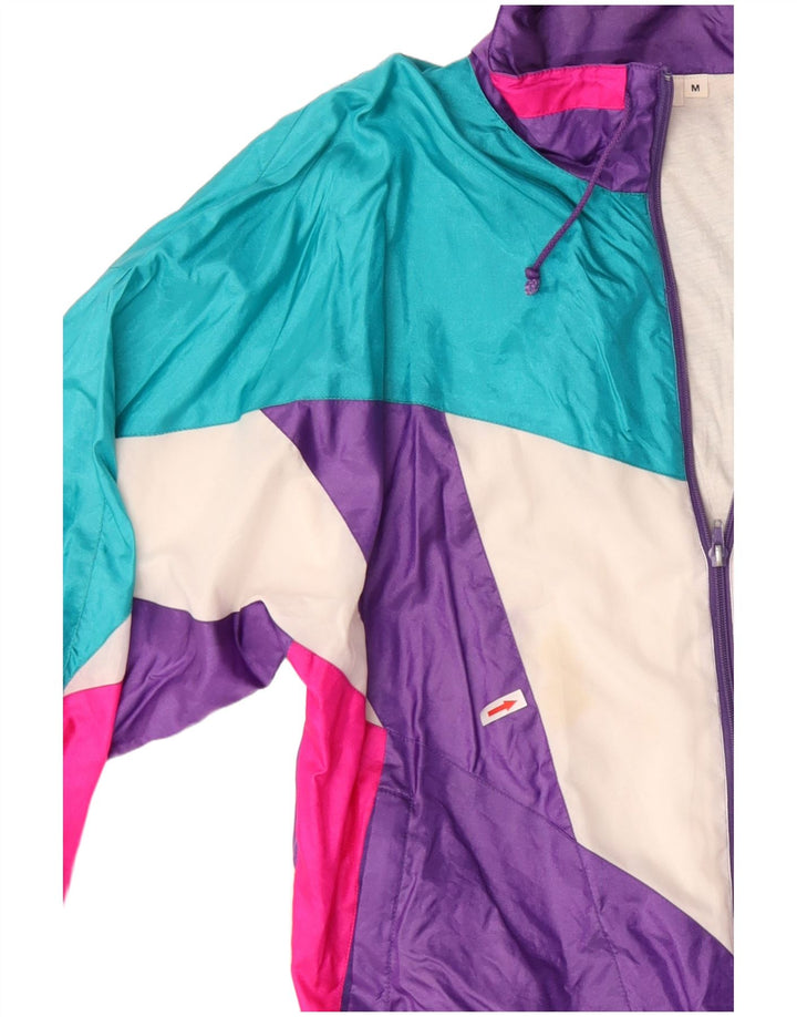 Giacca da tuta da uomo vintage color block medio multicolore anni '80