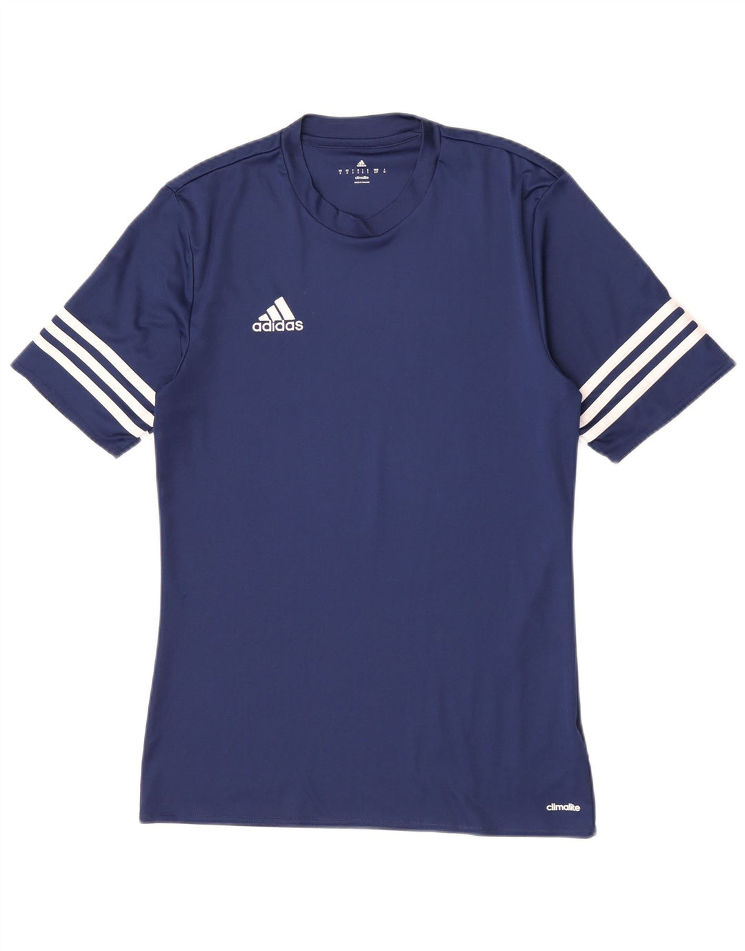 T-shirt Adidas Climalite da uomo Top piccola in poliestere blu navy