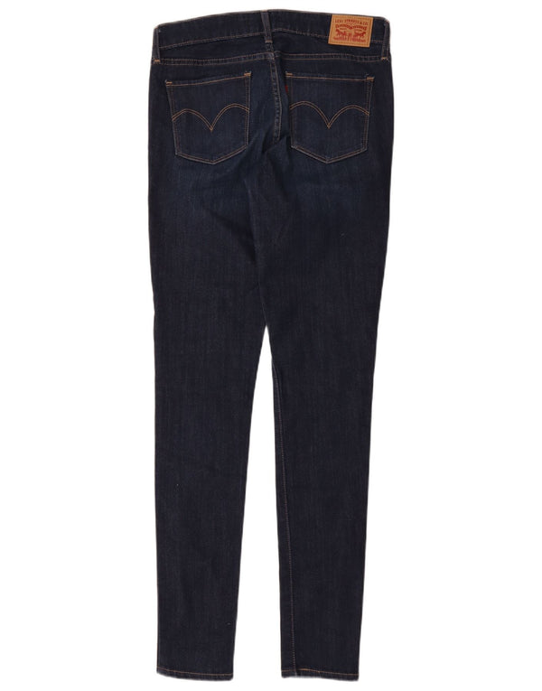 Levi's Womens 711 Skinny Jeans W27 L31 Navy Blue Cotton