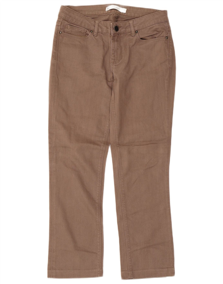 Jeans dritti da donna ZARA EU 38 Small W28 L26 Cotone marrone