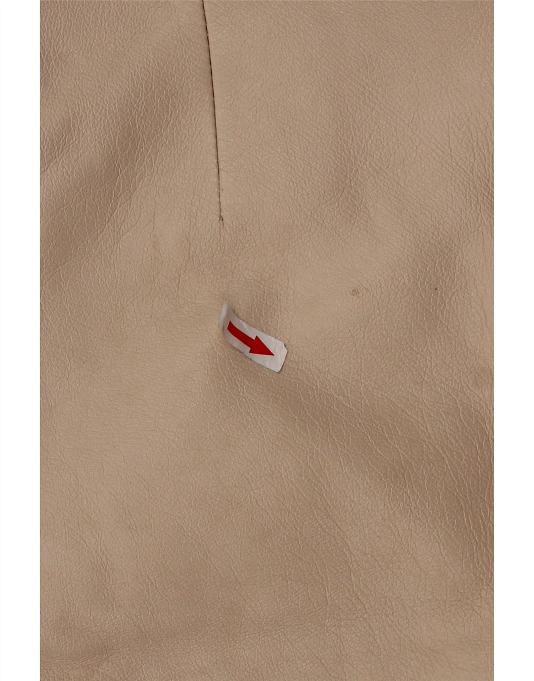 Gonna in pelle vintage da donna W30 beige medio