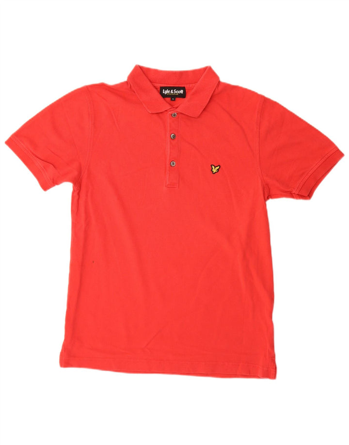Polo da uomo Lyle & Scott in cotone rosso medio