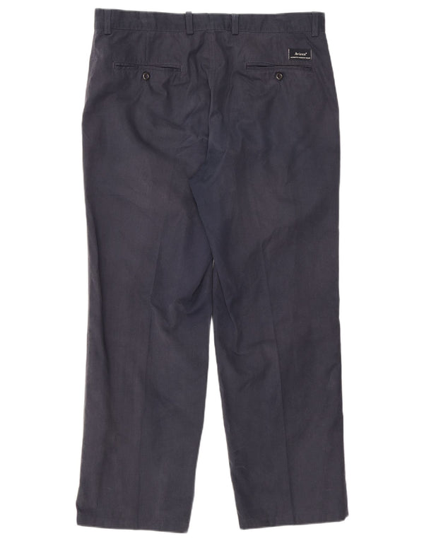 Pantaloni chino dritti da uomo Avirex W36 L28 cotone blu navy