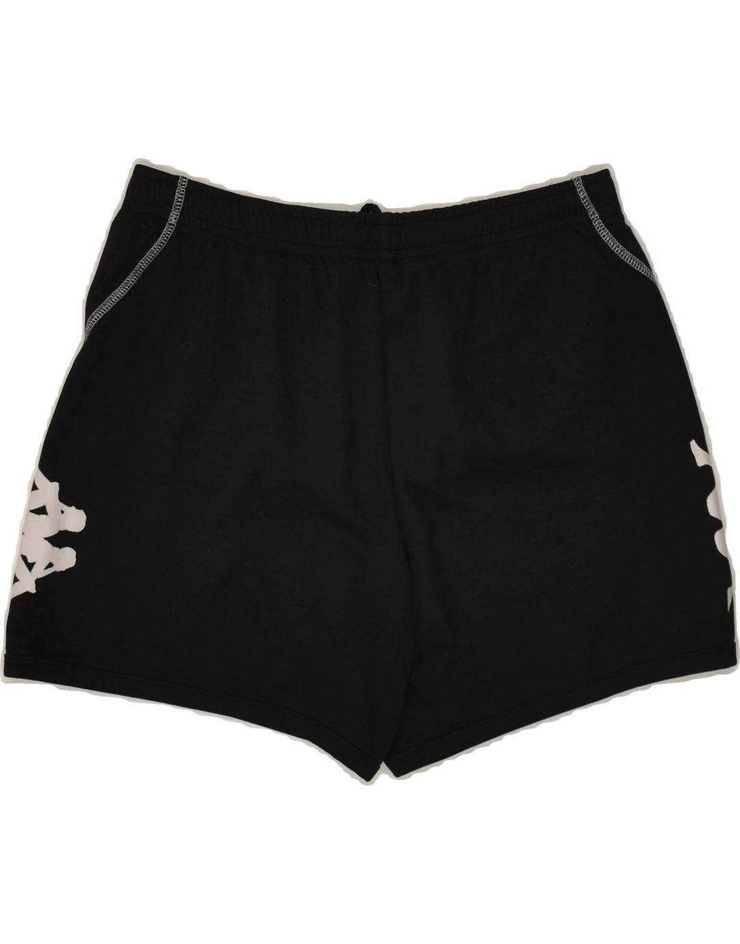 KAPPA Boys Graphic Sport Shorts 13-14 Years Black Polyester | Vintage Kappa | Thrift | Second-Hand Kappa | Used Clothing | Messina Hembry 