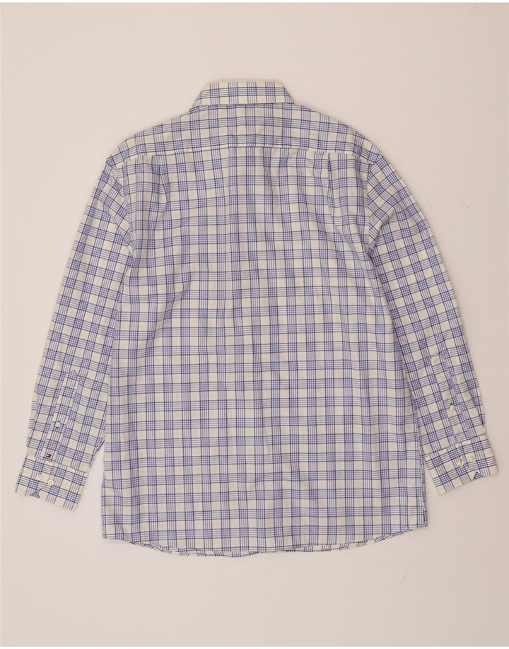 TOMMY HILFIGER Camicia da uomo taglia 16 1/2 grande cotone a quadri blu