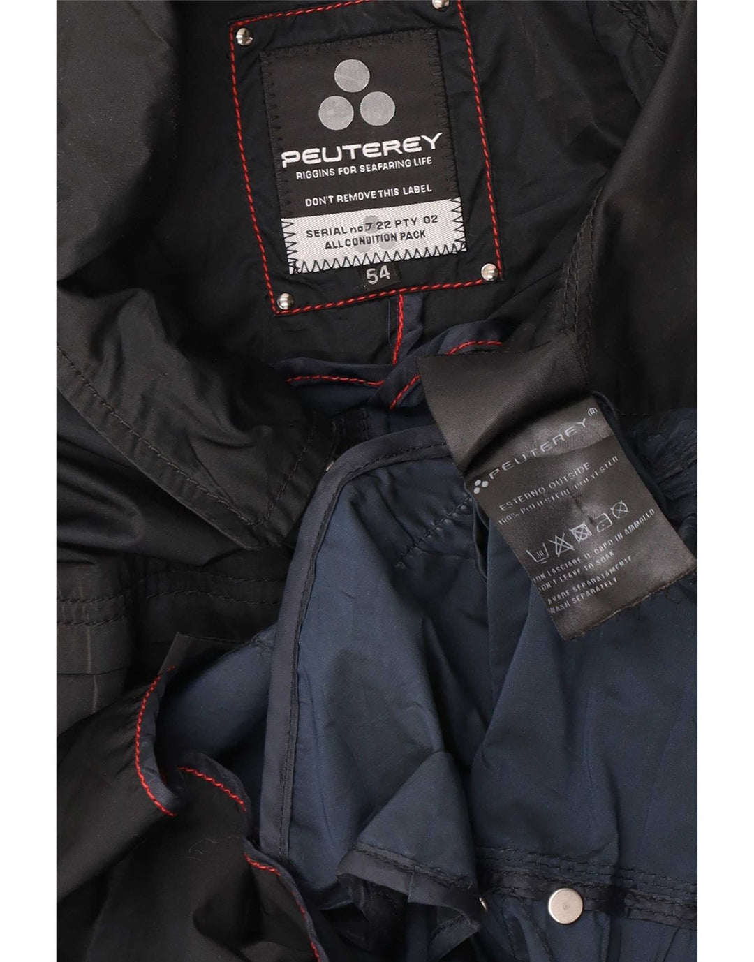 Giacca militare da uomo PEUTEREY EU 54 2XL Poliestere nero