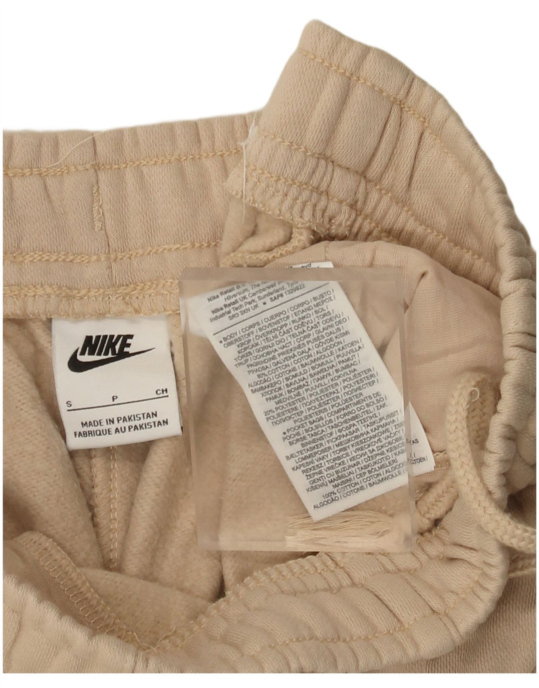 Pantaloncini sportivi Nike da uomo piccoli in cotone beige