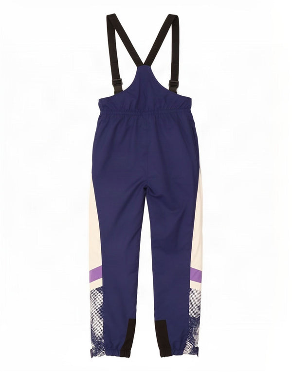 Pantaloni da sci salopette da donna Fila IT 44 nylon color block medio blu navy