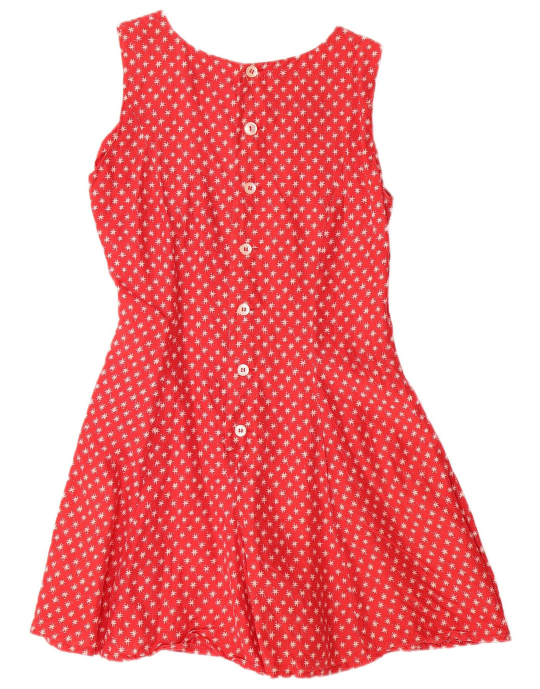 VINTAGE Womens Sleeveless Playsuit IT 42 Medium  Red Spotted