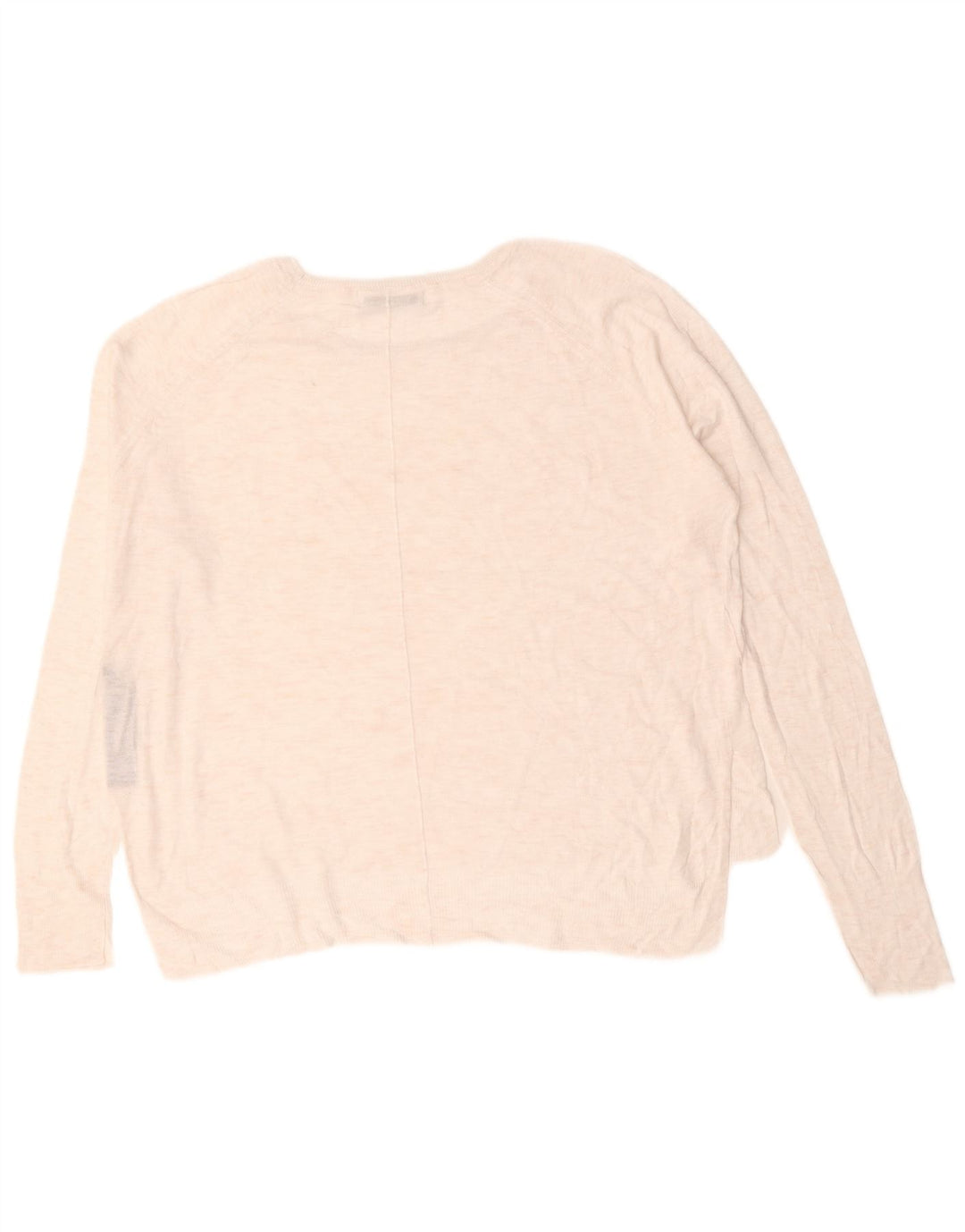 Maglione girocollo oversize da donna Zara UK 16 Large in viscosa bianca