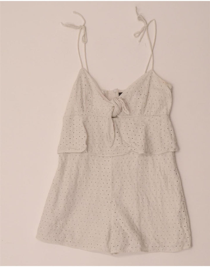 Tutina corta da donna Zara UK 10 piccola bianca