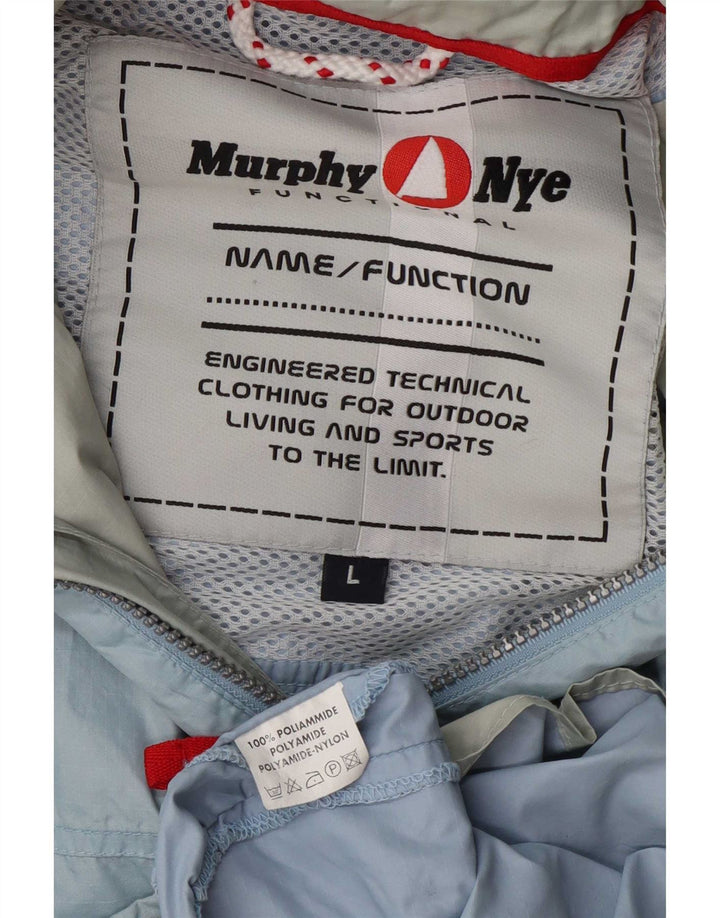 Giacca antipioggia da uomo con cappuccio Murphy & Nye UK 40 Large Blu in poliammide