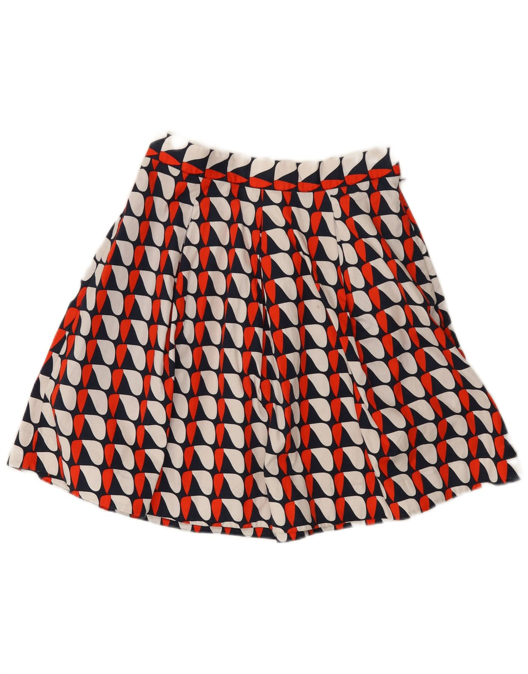 Minigonna a pieghe vintage da donna con motivo astratto W29 media multicolore