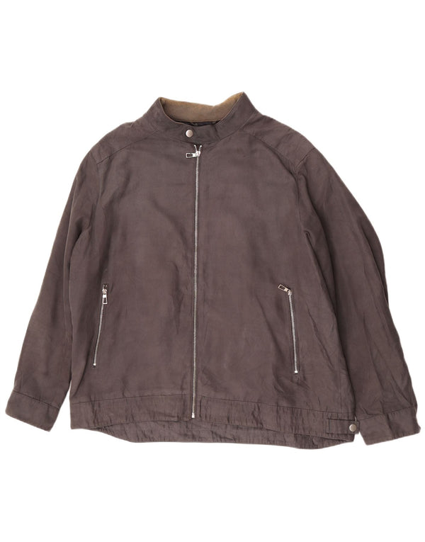 Giubbotto bomber da uomo Marks & Spencer UK 46 3XL Poliestere grigio