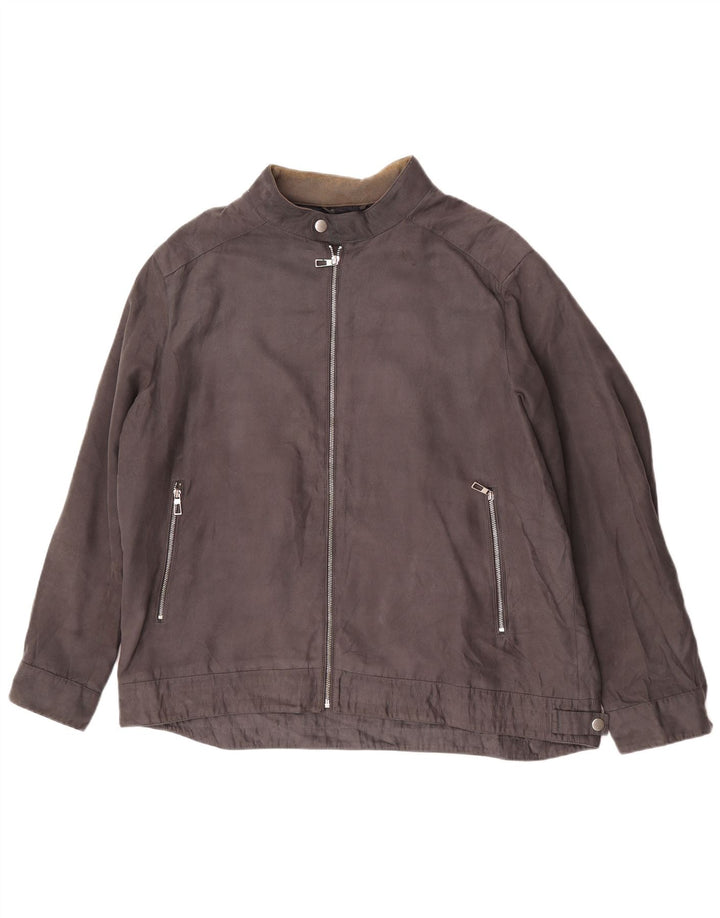 Giubbotto bomber da uomo Marks & Spencer UK 46 3XL Poliestere grigio