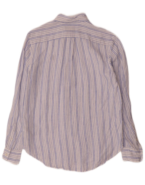 Polo Ralph Lauren Camicia da uomo dalla vestibilità comoda XS Lino a righe blu