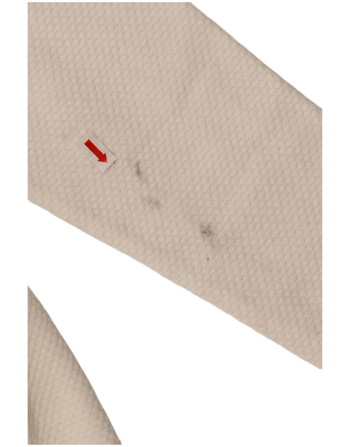 ZERO Womens Top Long Sleeve UK 12 Medium White