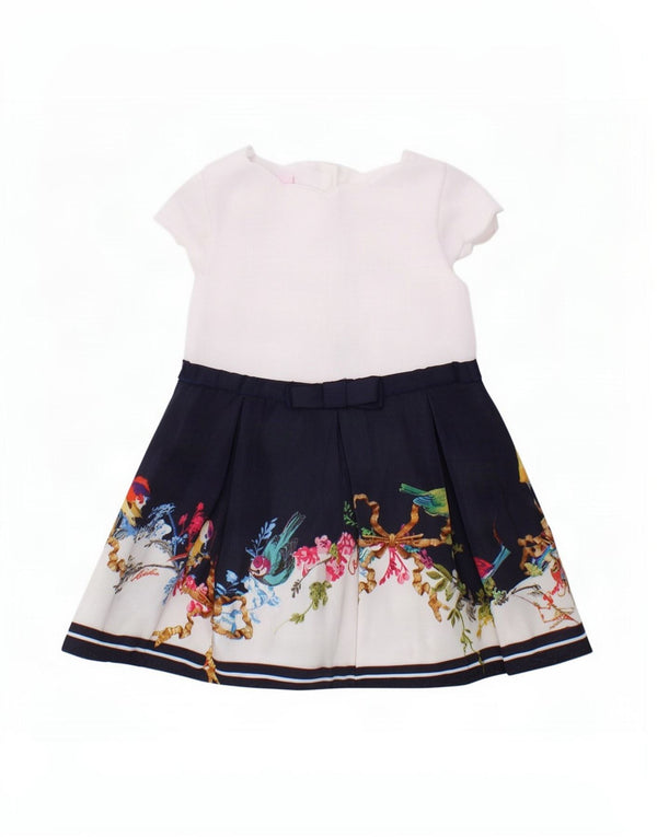 Ted Baker Abito a trapezio per neonata 3-6 mesi in poliestere floreale bianco