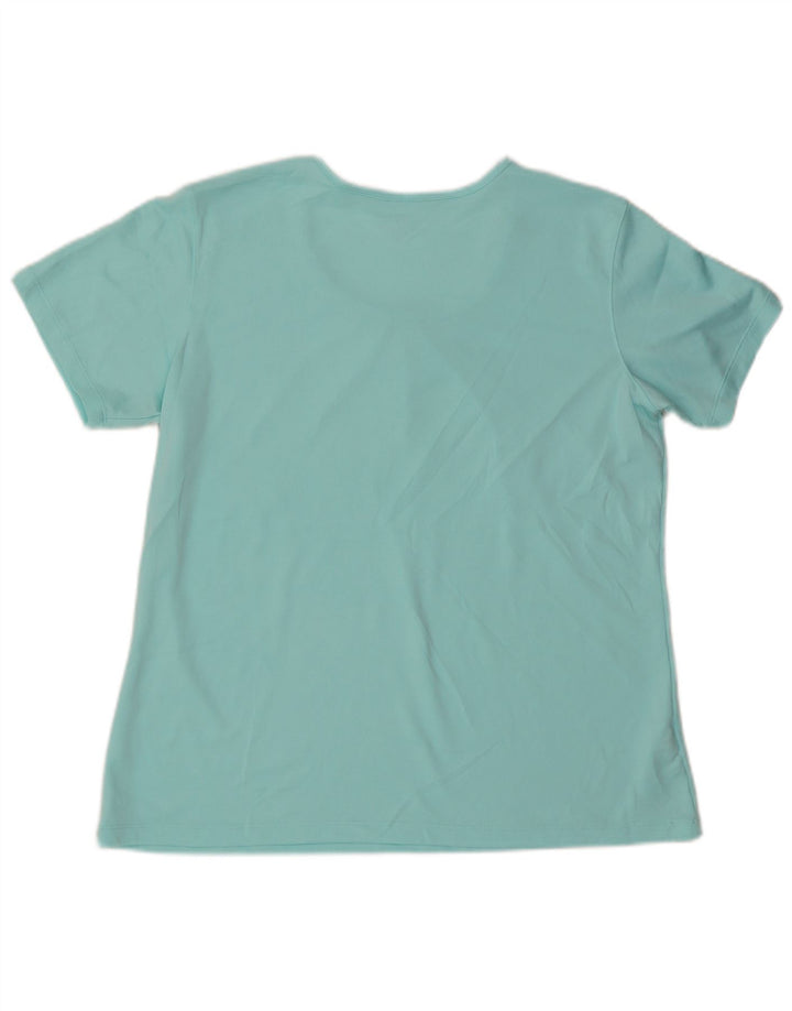T-shirt da donna EDDIE BAUER UK 18 XL blu poliestere
