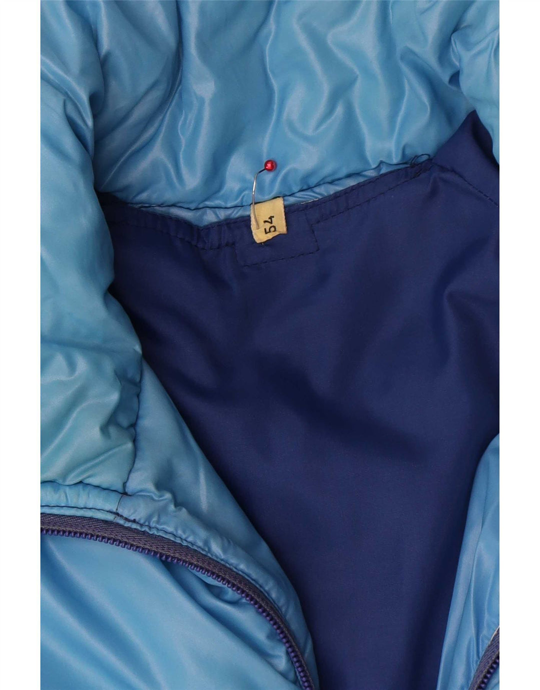 Giacca imbottita vintage da uomo IT 54 2XL Colourblock multicolore