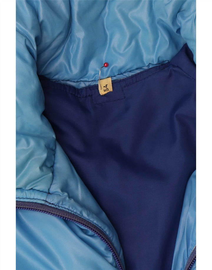 Giacca imbottita vintage da uomo IT 54 2XL Colourblock multicolore