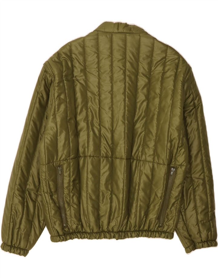 VINTAGE Mens Padded Jacket UK 40 Large Green Nylon Vintage Vintage and Second-Hand Vintage from Messina Hembry 