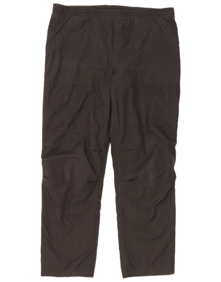 Pantaloni da tuta da uomo Adidas Large neri in poliestere